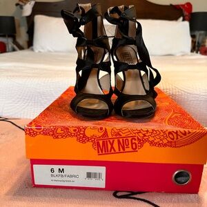 Mix No. 6 Black Strappy Heels